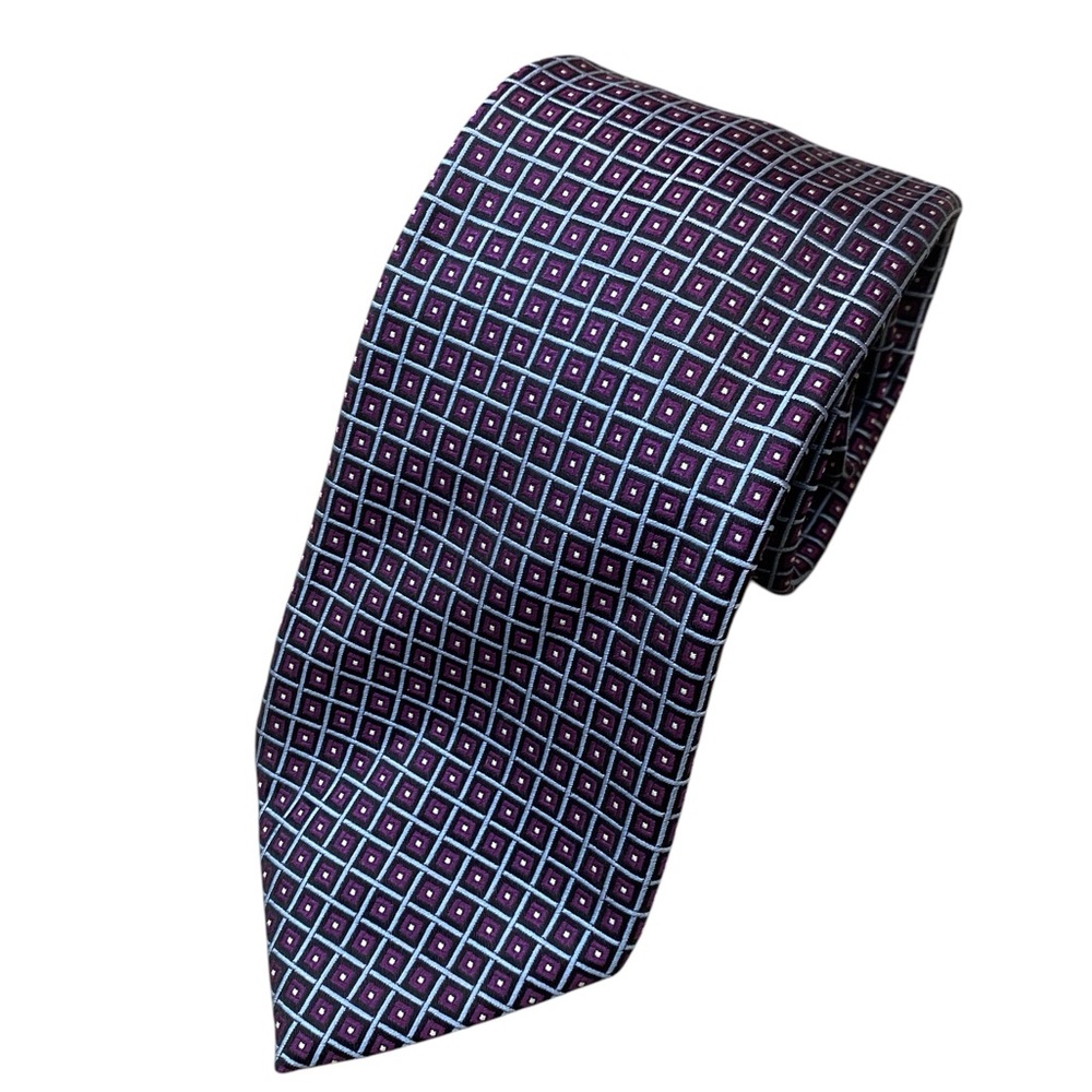 Ermenegildo Zegna Printed Silk Tie Business Church